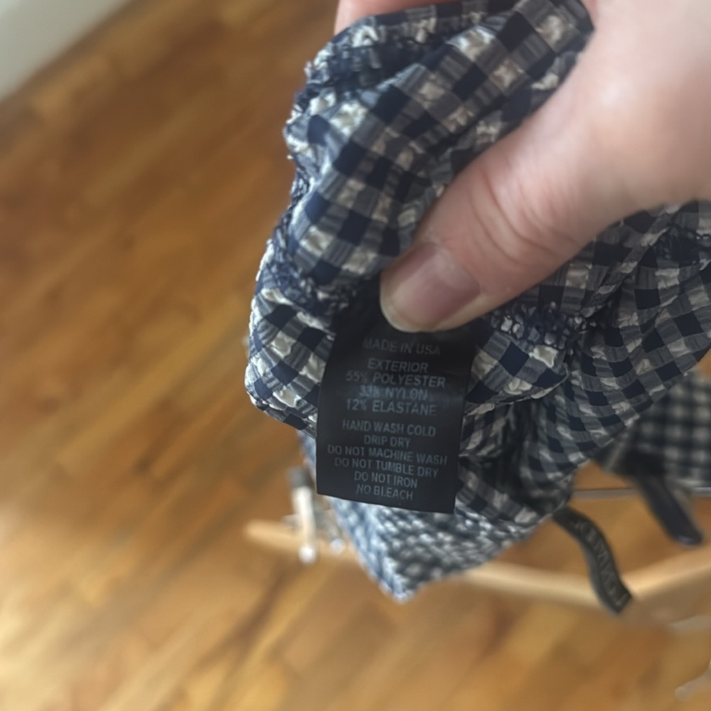 Lisa Marie Fernandez Navy and White Gingham Bikini Set - Picture 8 of 8